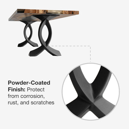 Bench Legs 108/128 Curva 16" H Curved Metal Furniture Legs