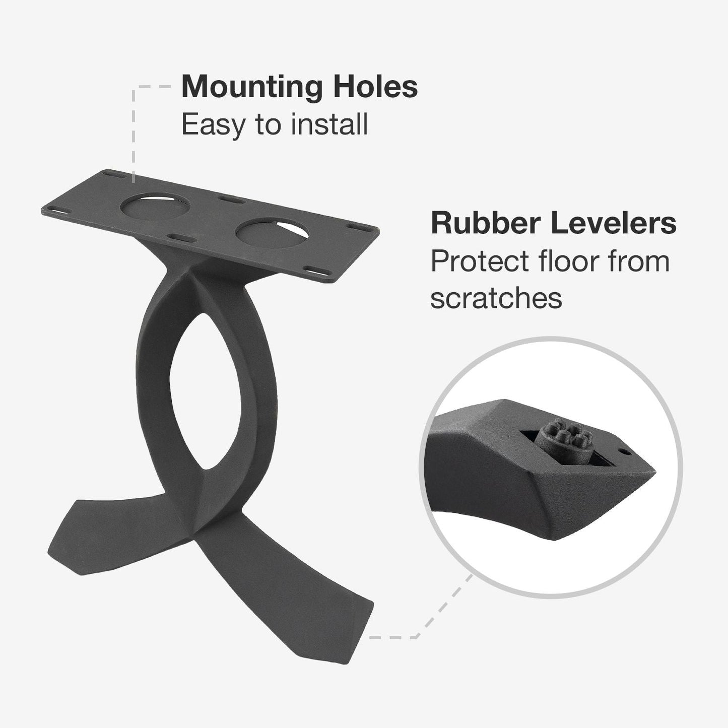 Bench Legs 108/128 Curva 16" H Curved Metal Furniture Legs