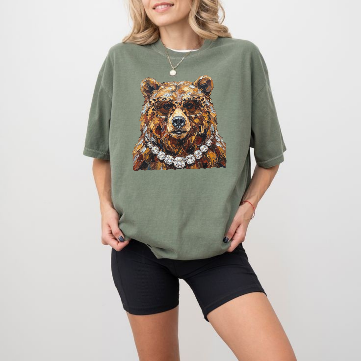 Comfort Colors® Glam Whitetail Hunting Shirt - Preppy Leopard Print Wildlife Tee