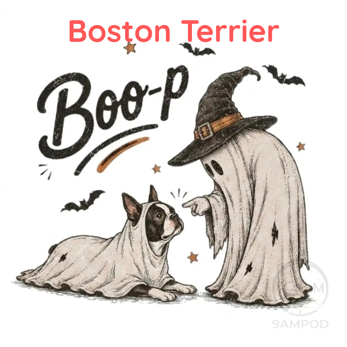 Comfort Colors® Boo-p Ghost Dog Shirt - Funny Halloween Dog Mom Graphic Tee