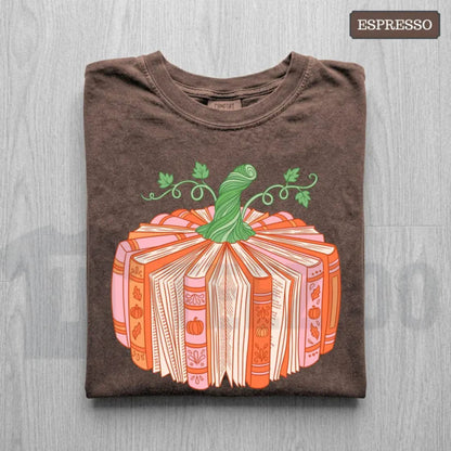 Book Pumpkin Fall Shirt – Cute Bookish Librarian & Bookworm Tee