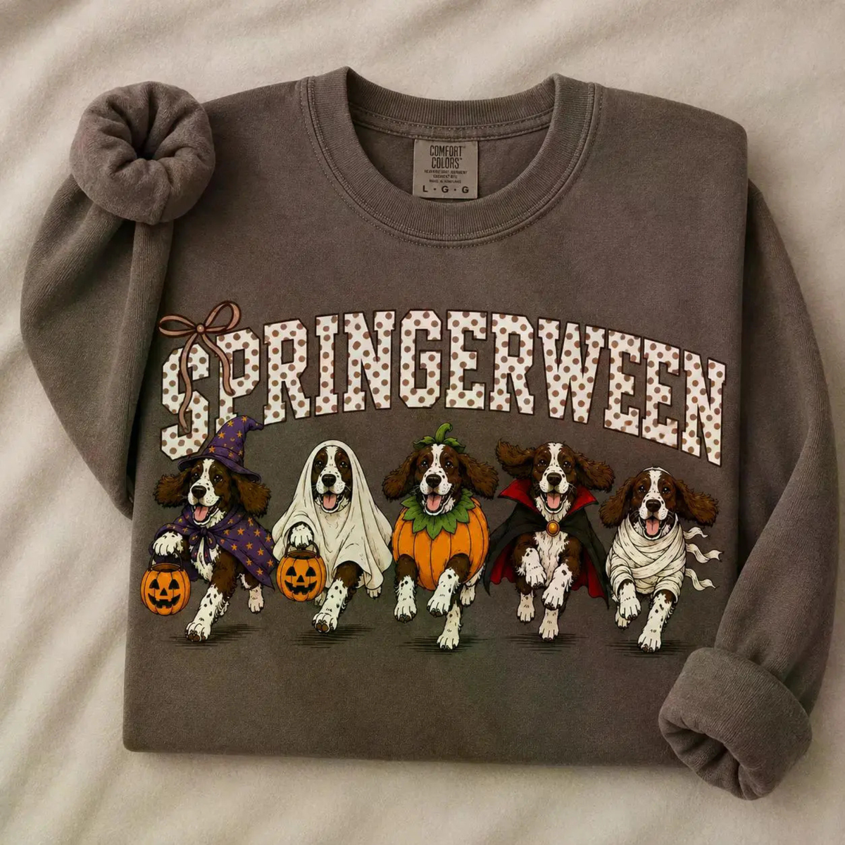 Halloween Dog Breeds Sweatshirt - Cozy Autumn Dog Mom Spooky Crewneck