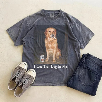 Comfort Colors® I Got That Dog In Me T-Shirt – Funny Golden Retriever Meme Graphic Tee, Unisex Cotton Shirt