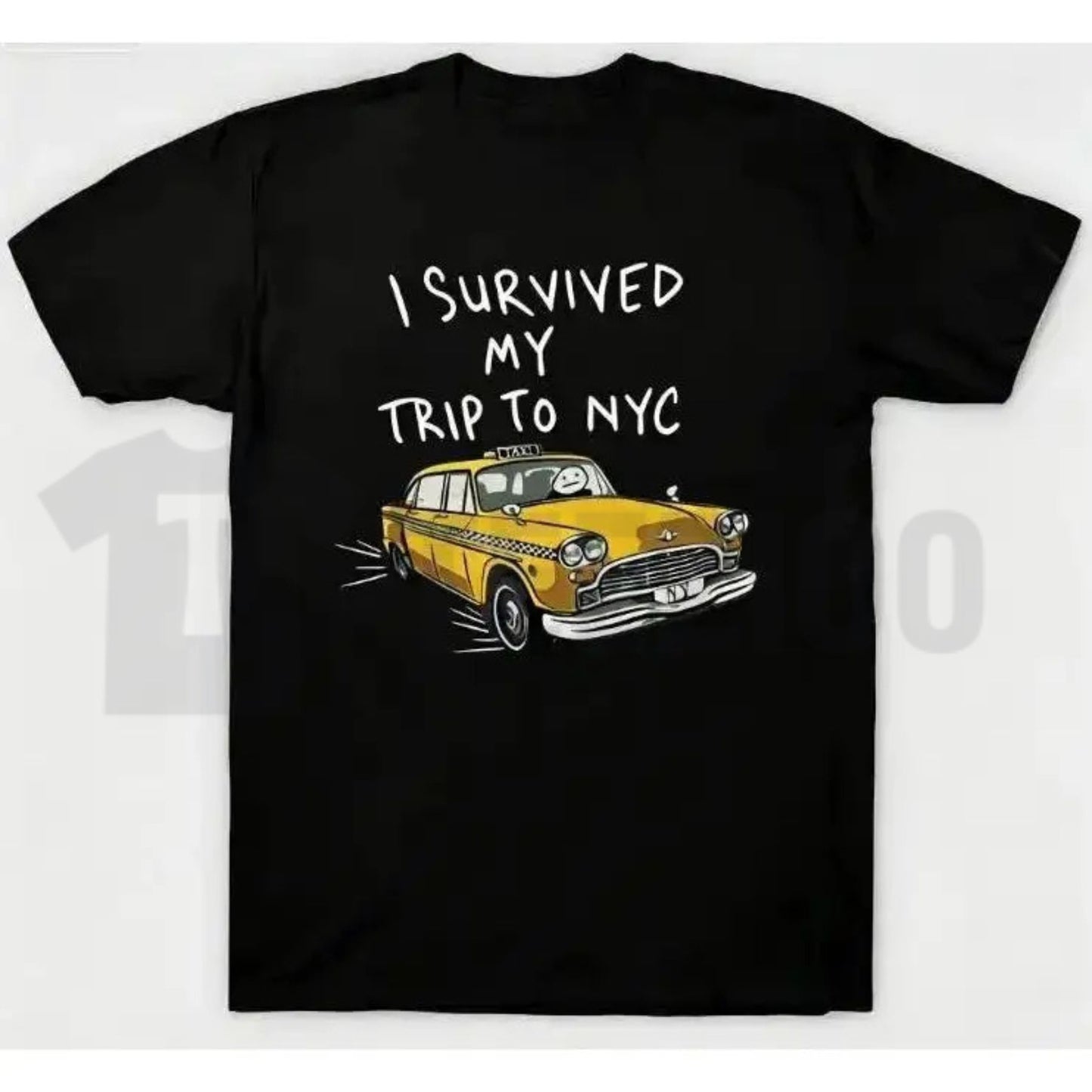 Tom I Survived My Trip To NYC White Tee – Movie Parody Graphic Shirt