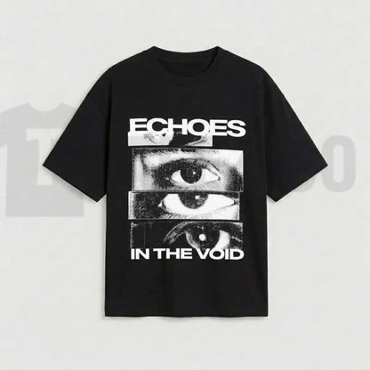 Mens Oversized Retro Glitch Art Eye Tee – USA Made Cotton Graphic Shirt