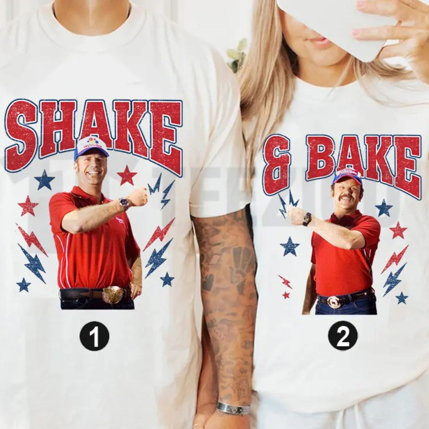 Shake and Bake 4th of July Funny Matching Couples Independence Day T-Shirt