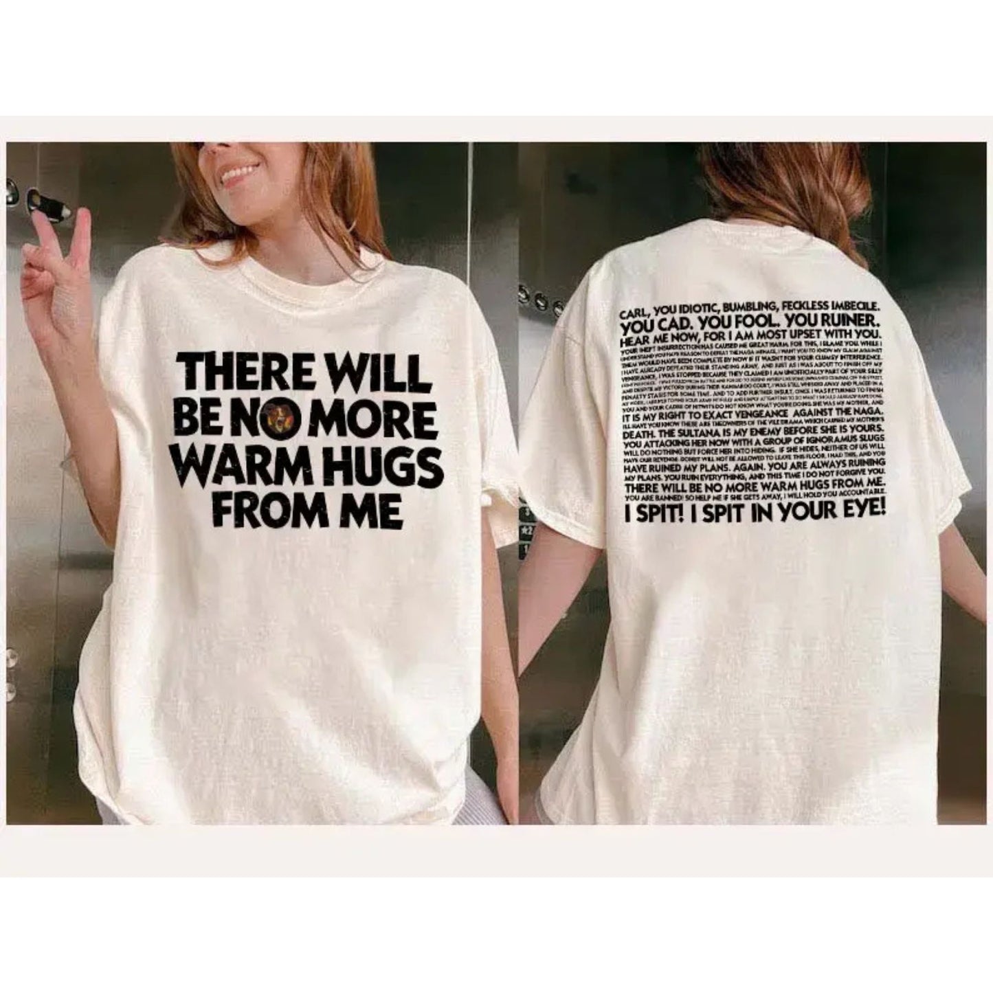 Comfort Colors No More Warm Hugs T-Shirt – Two-Sided Fantasy Graphic Tee, Dungeon Crawler Fan Shirt, Vintage Gamer Top