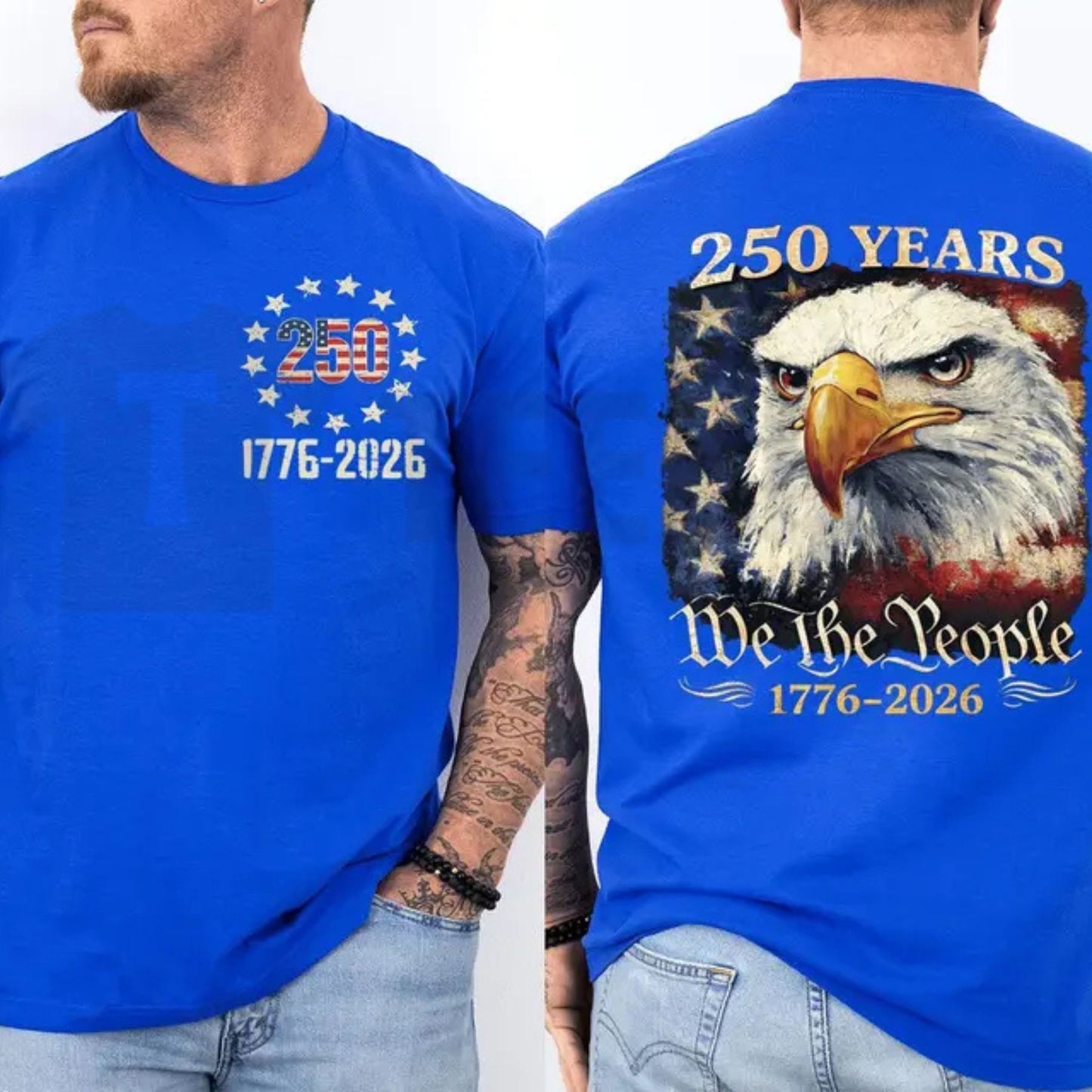 Vintage USA 250 Years Patriotic Shirt – 1776-2026 American Anniversary Tee, 4th of July Celebration Graphic Shirt