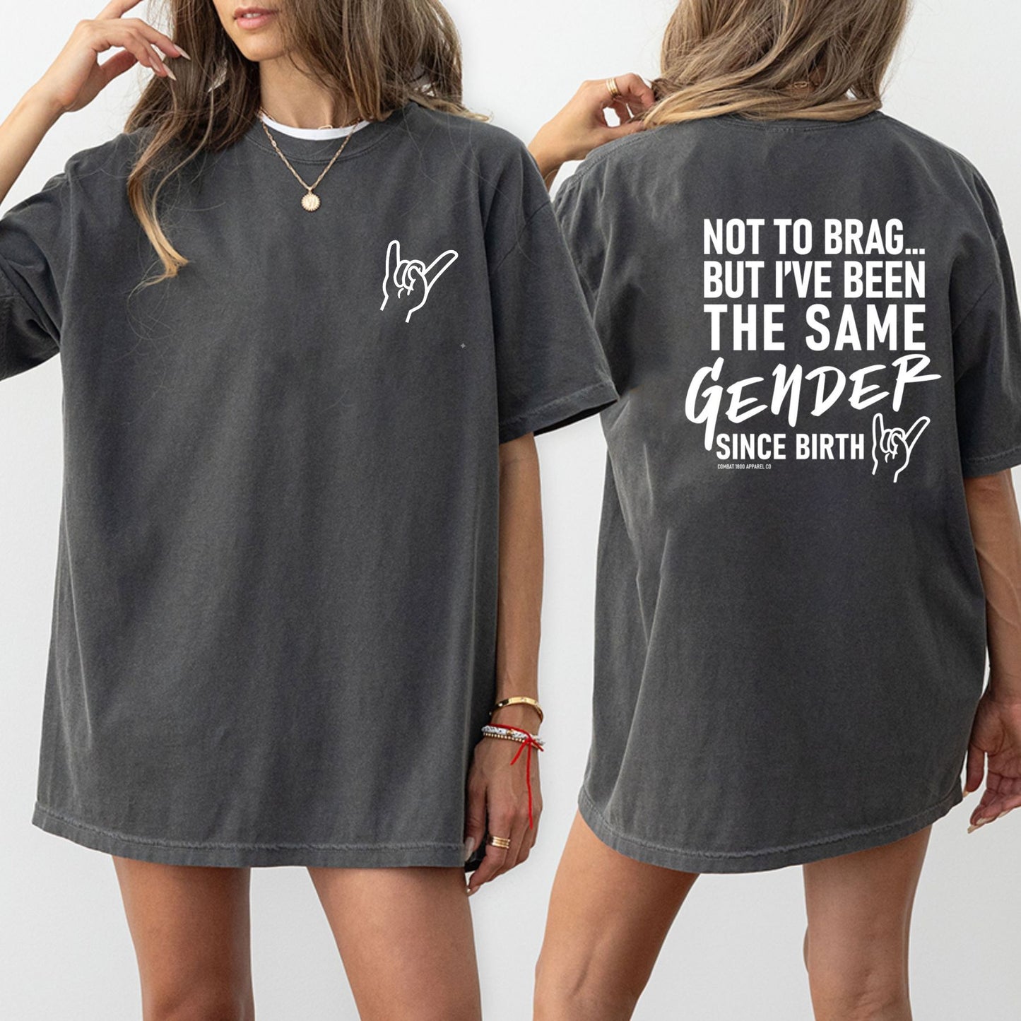 "Straight Since Birth" – Funny Sarcastic Pride Graphic Top