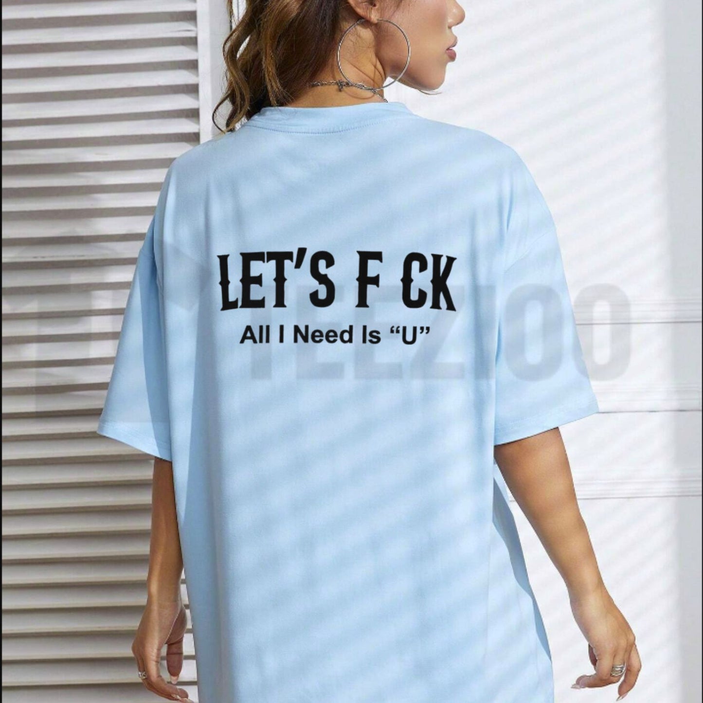 Edgy Let's Fck All I Need Is U Sarcastic Romantic Graphic T-Shirt