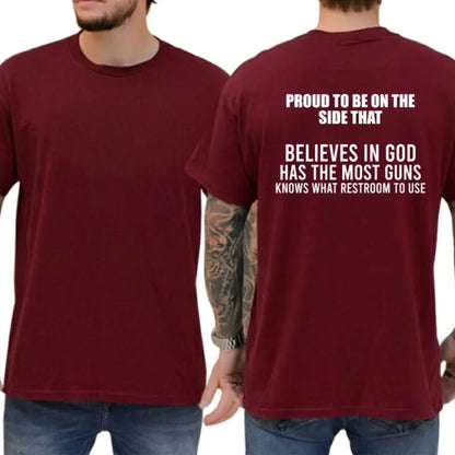 Proud To Be On The Side That Funny Republican Trump Supporter Conservative T-Shirt