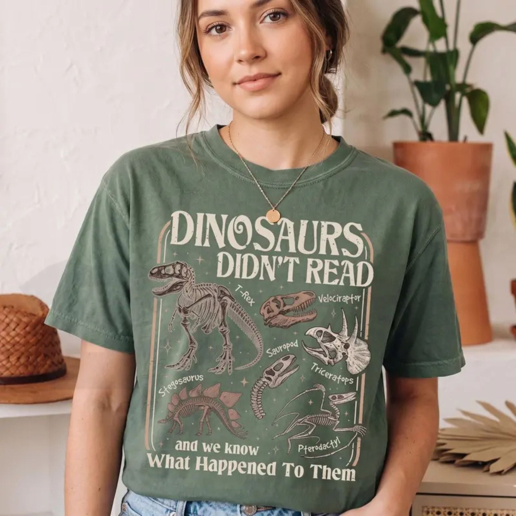 Dinosaurs Didn't Read Comfort Colors Shirt – Teezioo