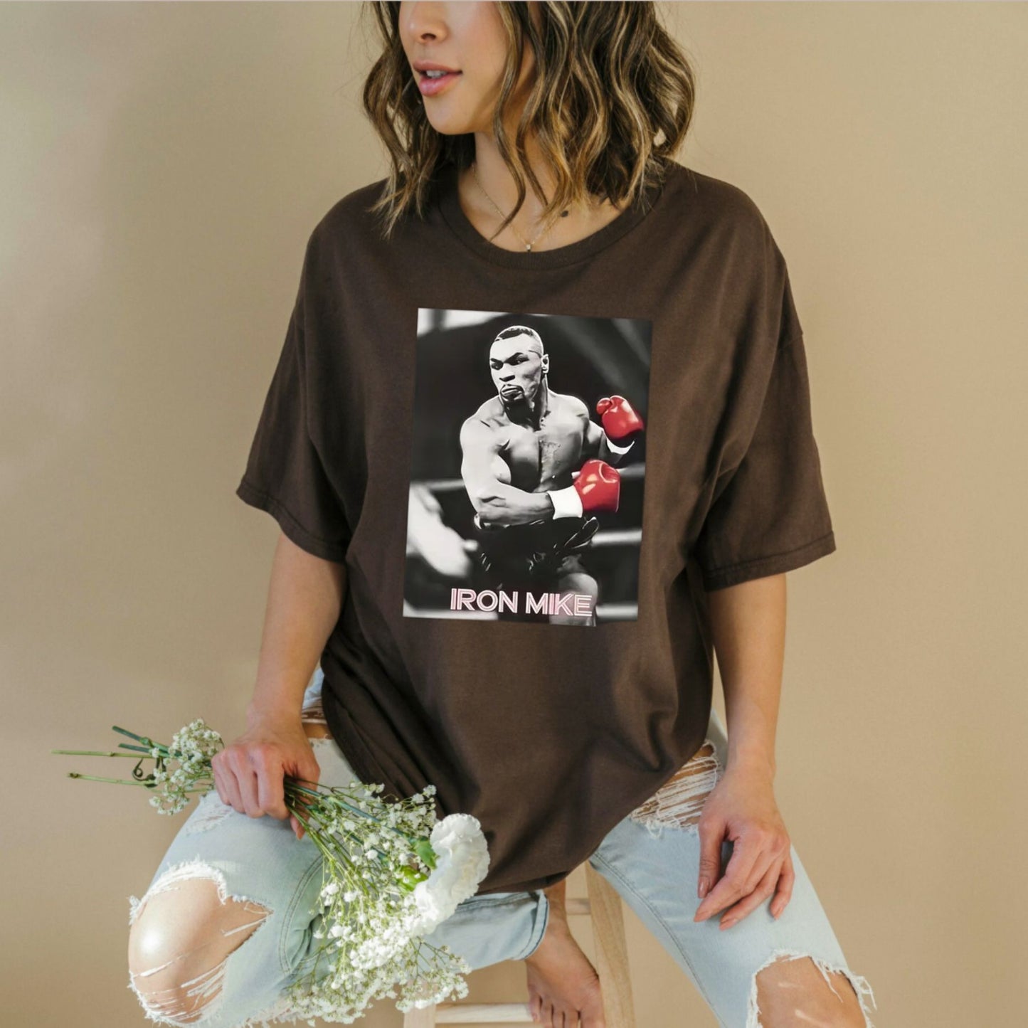"Iron Mike" Vintage Autographed Boxing T-Shirt – Retro Heavyweight Mike Tyson Graphic Top, Combat Sports Streetwear Tee