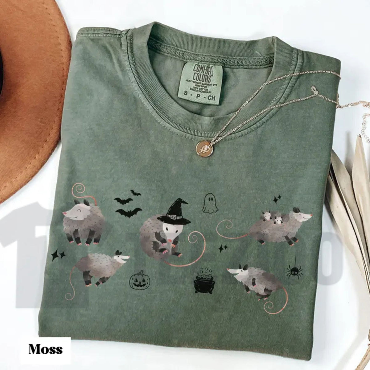 Comfort Colors Possum Halloween Shirt – Cute Spooky Opossum Graphic Tee