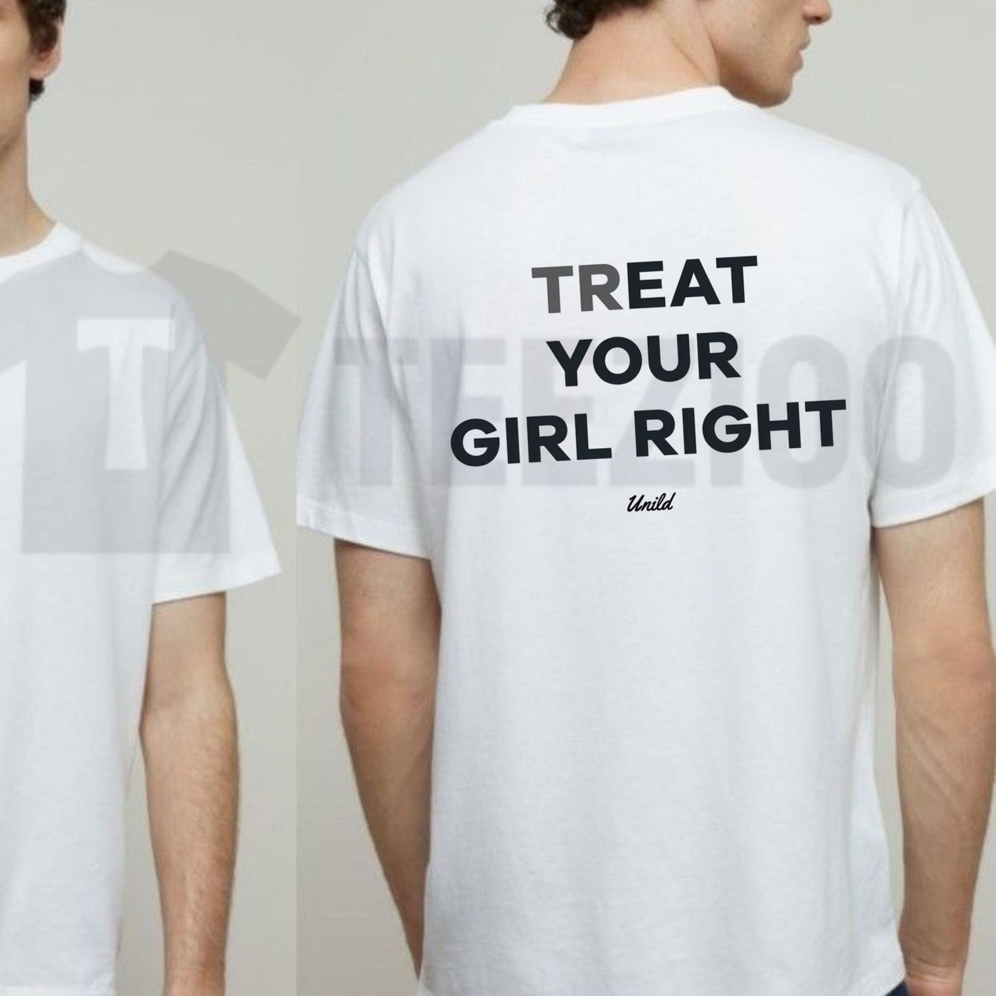 Treat Your Girl Right Men's Funny Relationship Advice Graphic T-Shirt