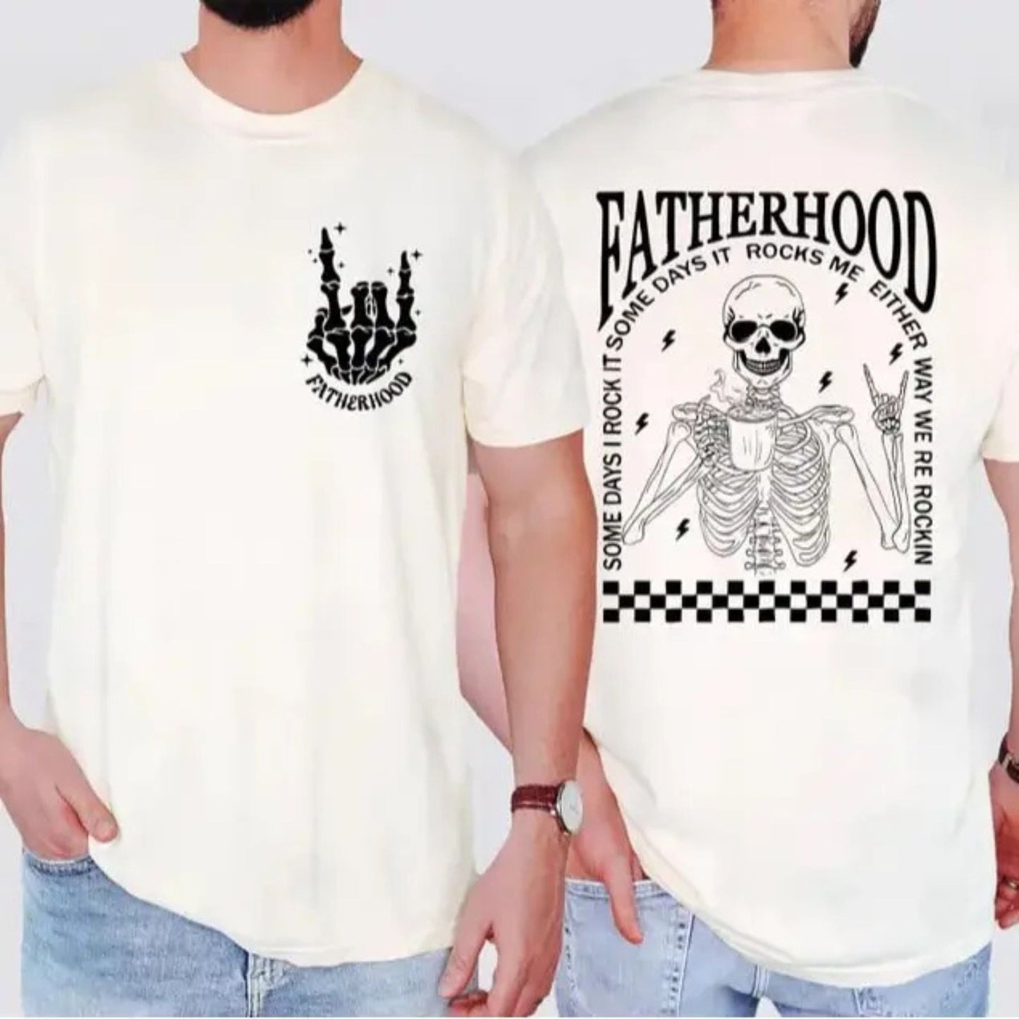 Funny Dad Skeleton T-Shirt – Retro Fatherhood Graphic Tee, First Time Dad Gift Shirt