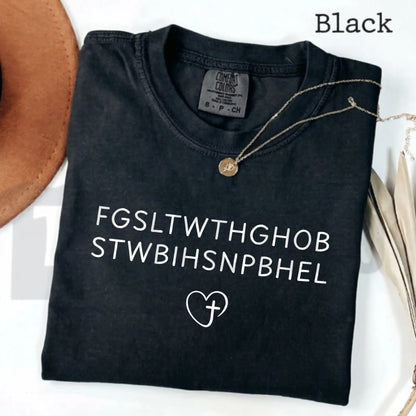 John 3:16 Verse Comfort Colors Christian T-Shirt