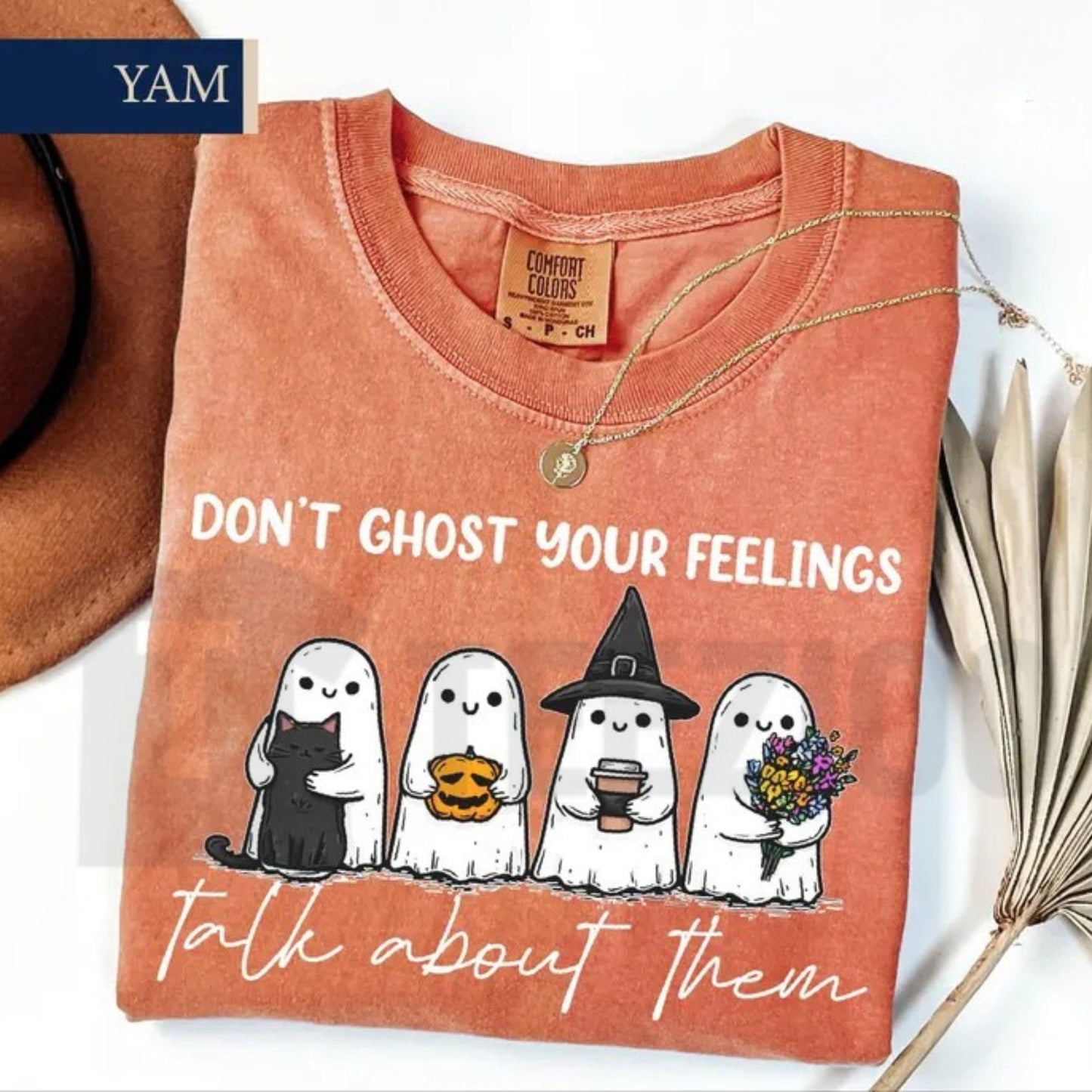 Don't Ghost Your Feelings Comfort Colors Shirt – Mental Health Halloween Tee