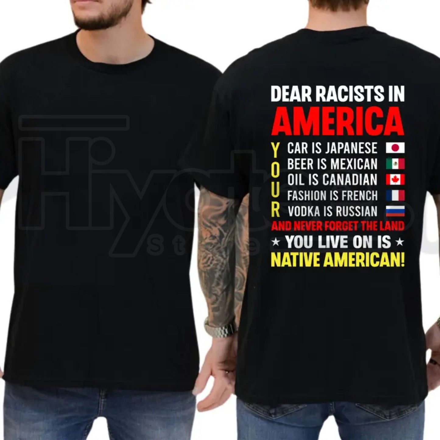 Dear Racists In America Tee – Funny Political Liberal Democrat Graphic Shirt