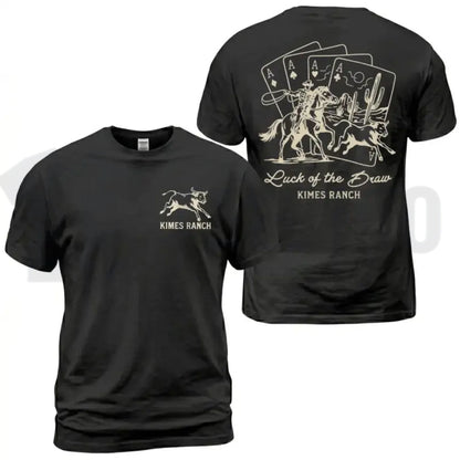 Kimes Ranch Luck Of The Draw T-Shirt – Western Rodeo Graphic Tee, Vintage Cowboy Shirt for Men & Women