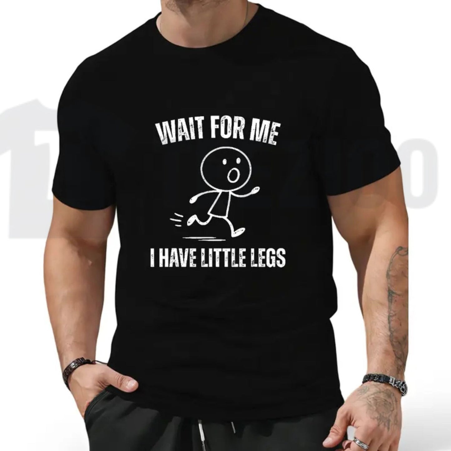 Wait For Me I Have Little Legs Long Sleeve Shirt – Funny Walking Crewneck, Cute Short Girl Graphic Tee for Men & Women