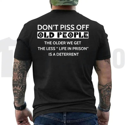The Less Life In Prison Is A Deterrent Funny Old People Retro Graphic T-Shirt