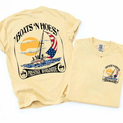Retro Yacht Party Graphic T-Shirt – Funny Boat Life Tee, Vintage Comedy Inspired Summer Shirt