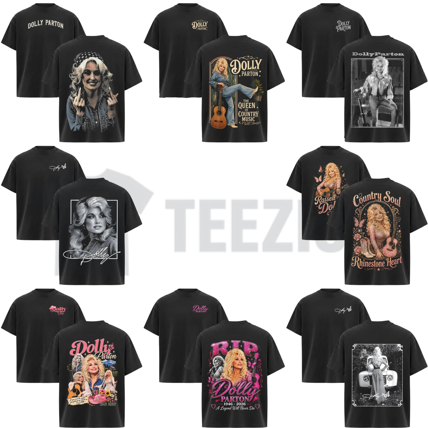 Vintage Dolly Parton Graphic Tee - 80s Country Music Queen Merch Shirt