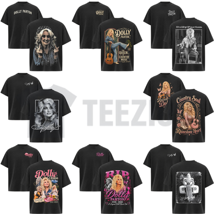 Vintage Dolly Parton Graphic Tee - 80s Country Music Queen Merch Shirt