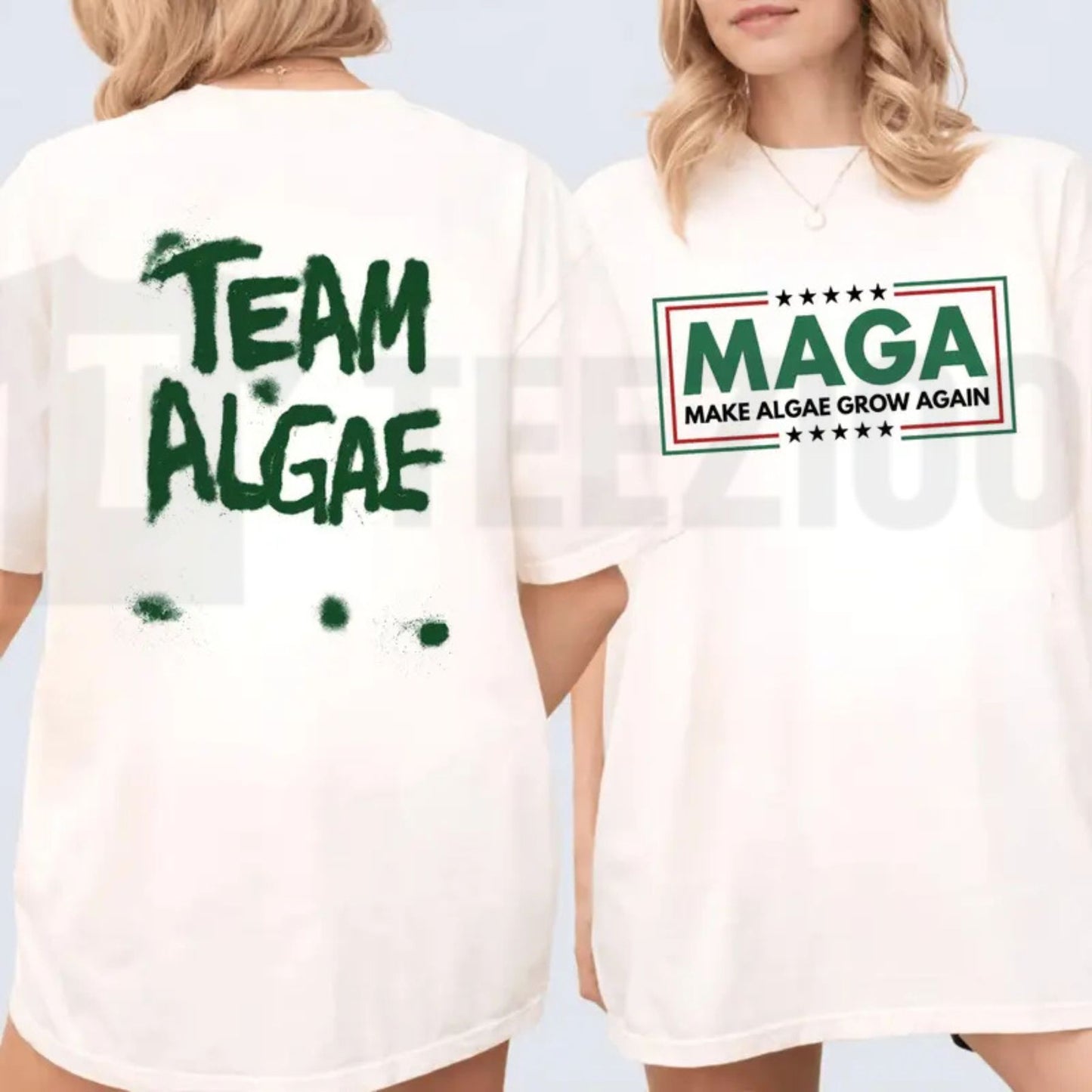 Make Algae Great Again Funny Green New Deal Parody Environmental Graphic T-Shirt