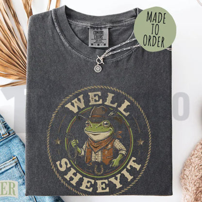Well Sheeyit Cowboy Frog Shirt – Vintage Country Western Toad Tee