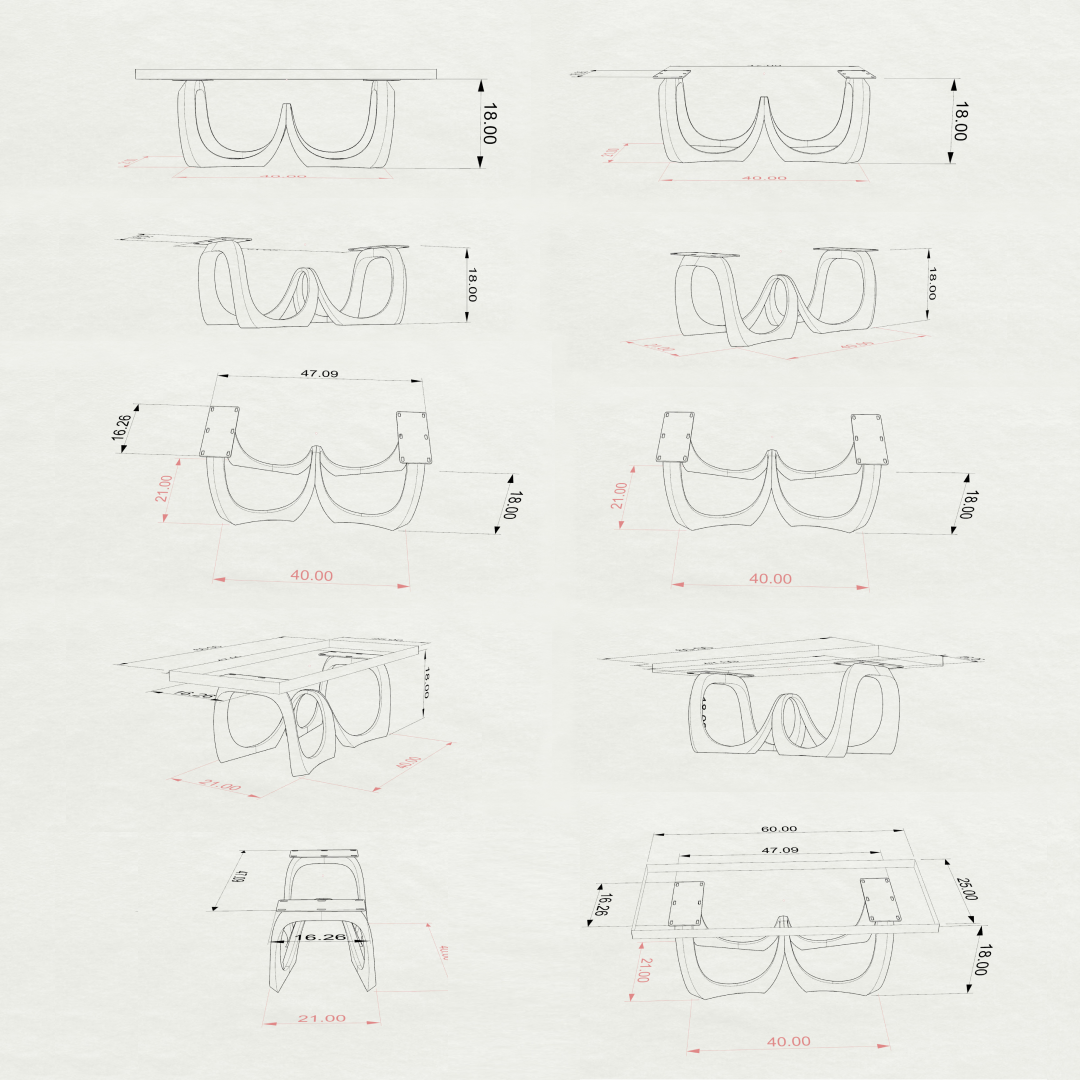 End Table Leg 224 Atlas 18" H Farmhouse Furniture Legs