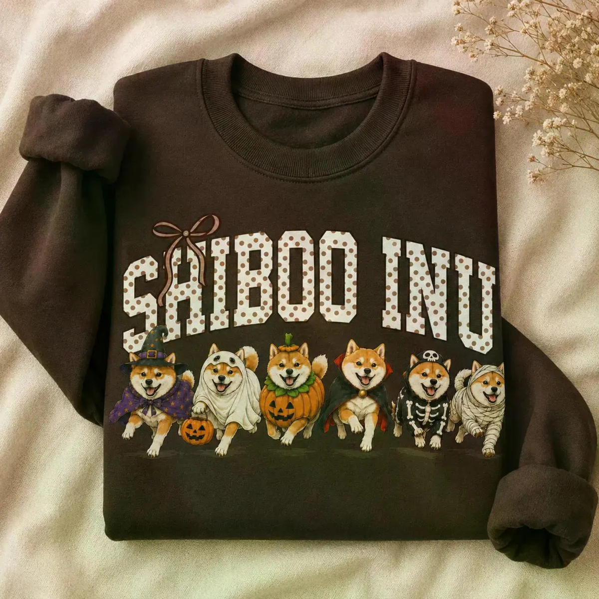 Halloween Dog Breeds Sweatshirt - Cozy Autumn Dog Mom Spooky Crewneck