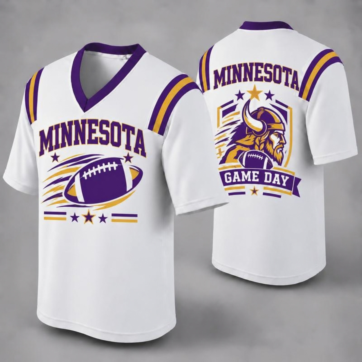 Unisex Football Fan Jersey - White V-Neck Mesh Game Day Shirt (32 Teams)