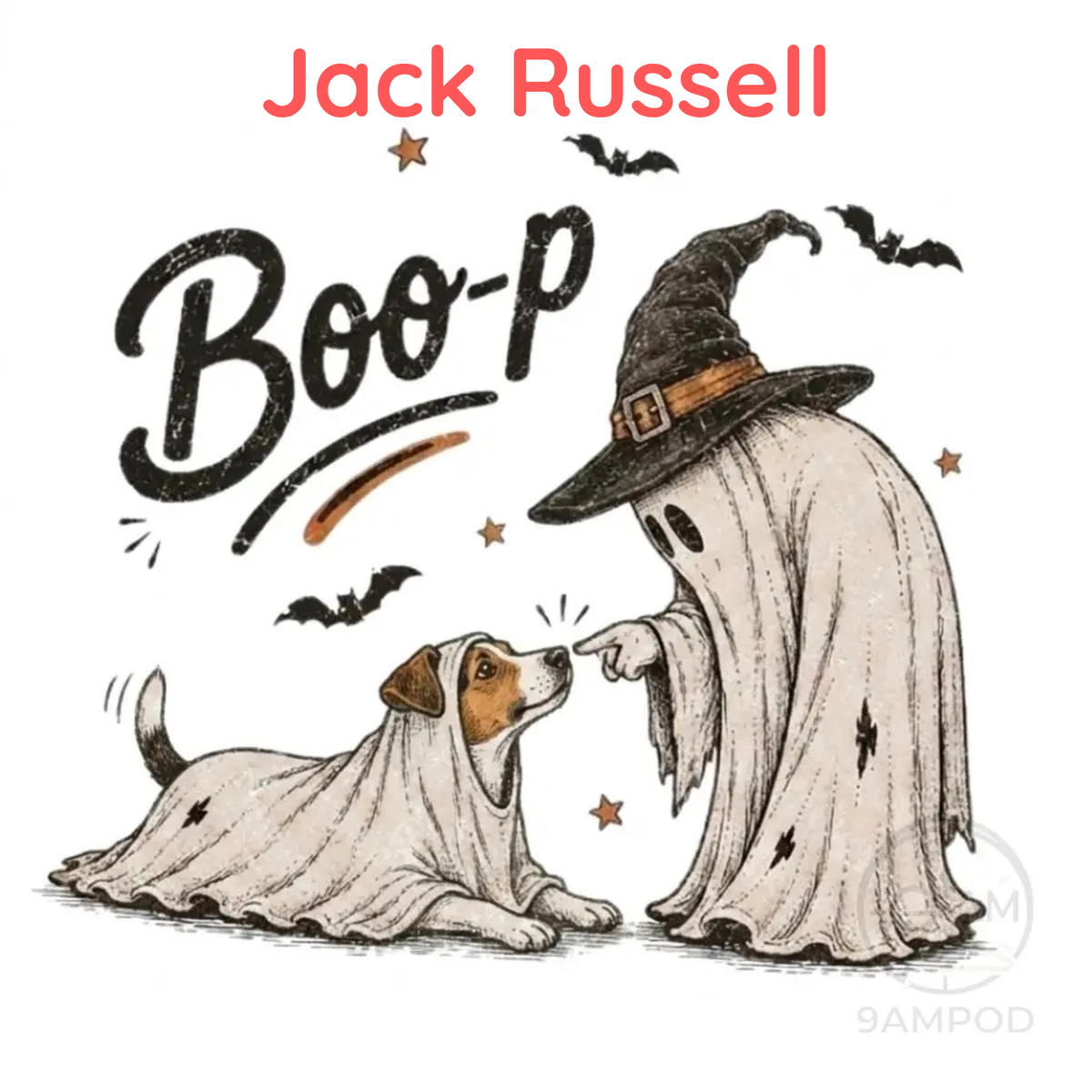 Comfort Colors® Boo-p Ghost Dog Shirt - Funny Halloween Dog Mom Graphic Tee