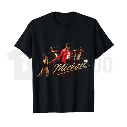 Michael Jackson Iconic Pose T-Shirt – Retro King of Pop Culture Graphic Tee, Signature Sparkling Jacket Music Fan Shirt