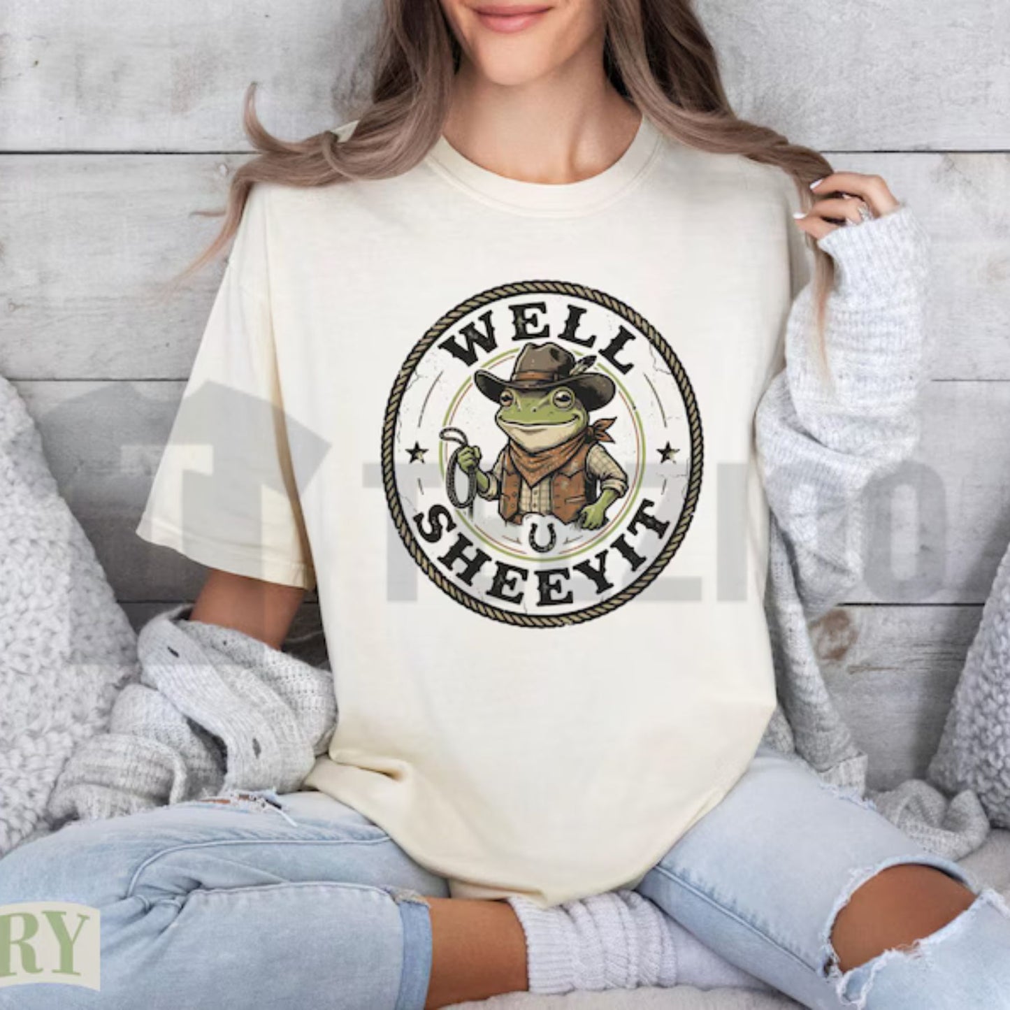 Well Sheeyit Cowboy Frog Shirt – Vintage Country Western Toad Tee