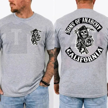 SOA Vintage Biker Retro Jax Teller Motorcycle Club Fan Graphic T-Shirt