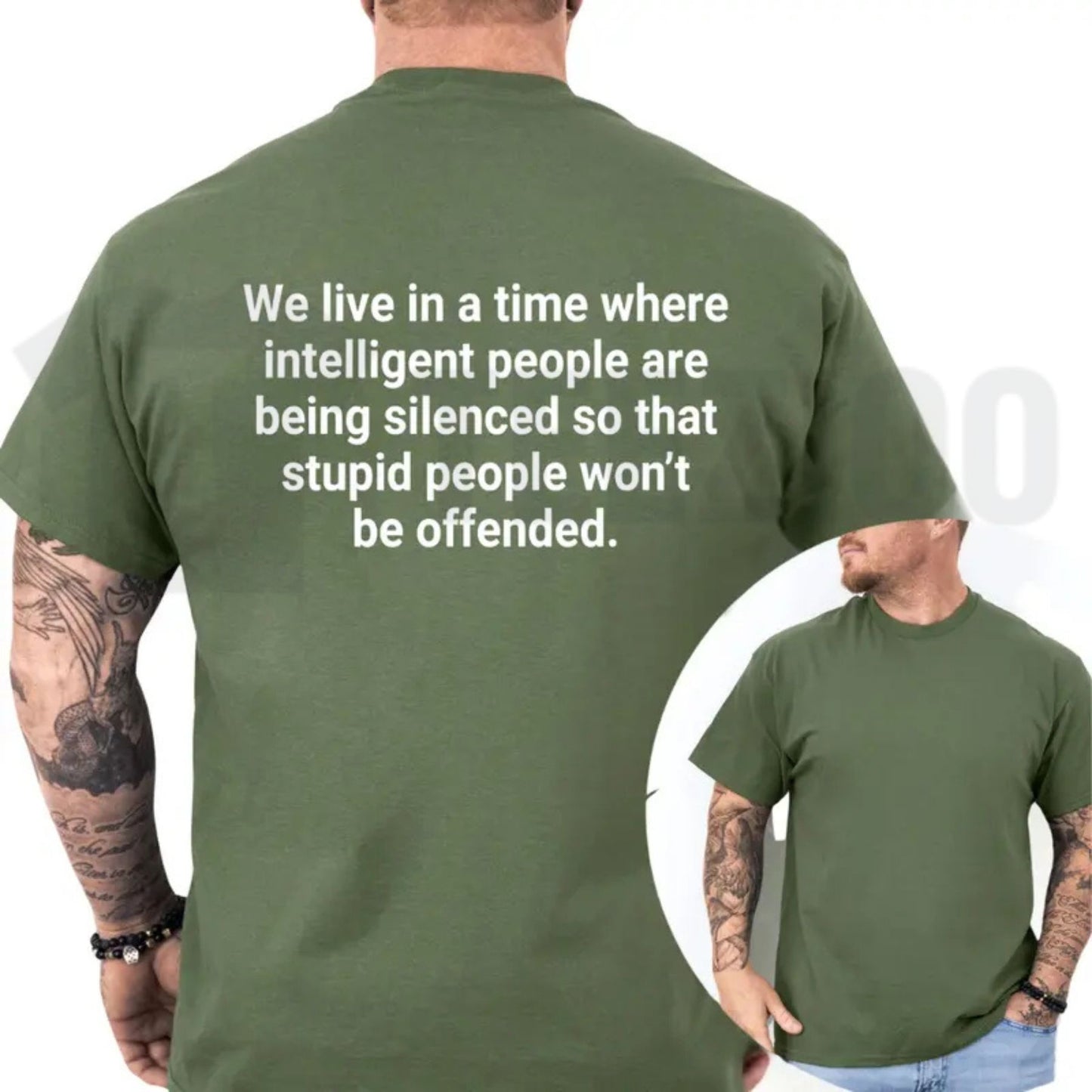We Live In A Time Graphic T-Shirt – Funny Sarcastic Quote Tee, Skeptical Intelligent People Are Being Silenced Urban Top