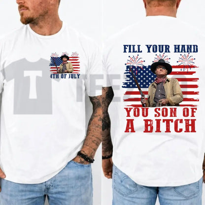 John Wayne Rooster Cogburn Fill Your Hand Western Graphic T-Shirt