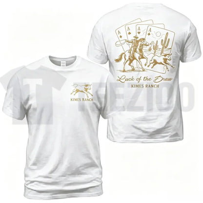 Kimes Ranch Luck Of The Draw T-Shirt – Western Rodeo Graphic Tee, Vintage Cowboy Shirt for Men & Women