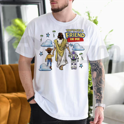 Youve Got A Friend In Me Woody Buzz Tee – Retro Vintage Toy Story Mashup Shirt