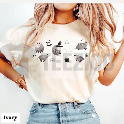 Comfort Colors Possum Halloween Shirt – Cute Spooky Opossum Graphic Tee