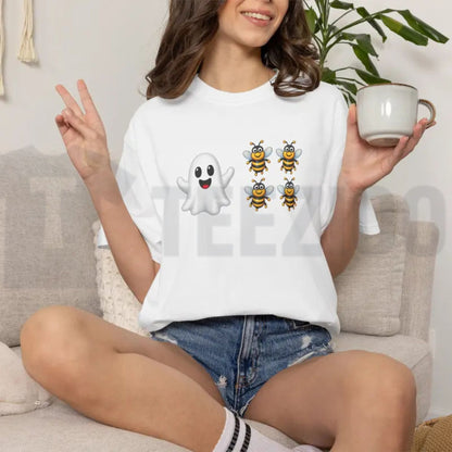 Funny Emoji Puzzle Halloween T-Shirt – Bo Bees Graphic Tee, Spooky Humor Costume Shirt