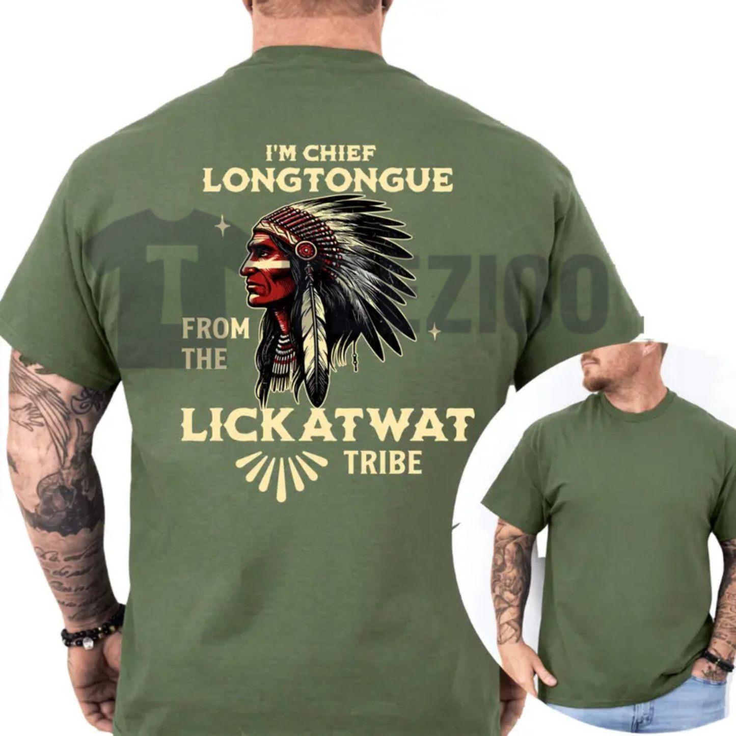 "Chief Longtongue" Funny Humor Shirt - Sarcastic Novelty Graphic Cotton Tee
