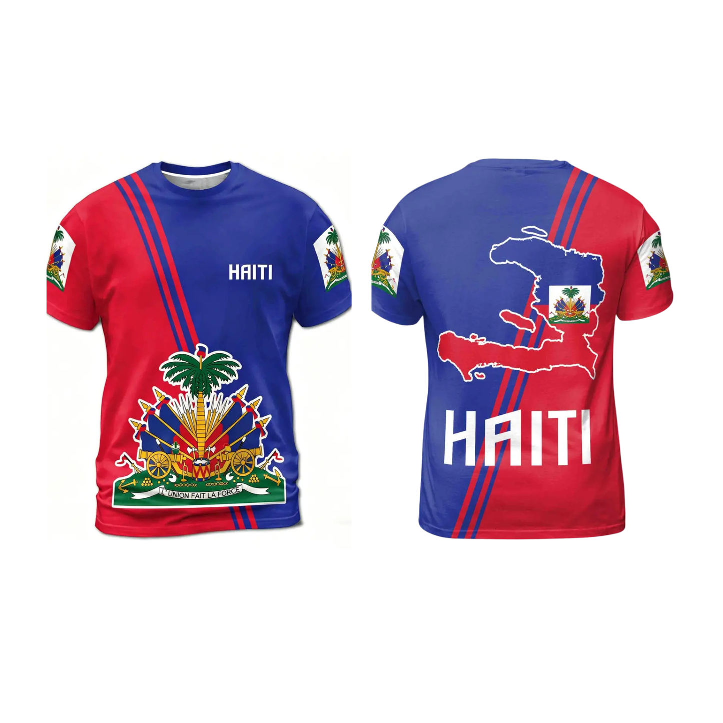 Haiti Football 3D Shirt – Comfortable Ethnic Pattern Sports Shirt