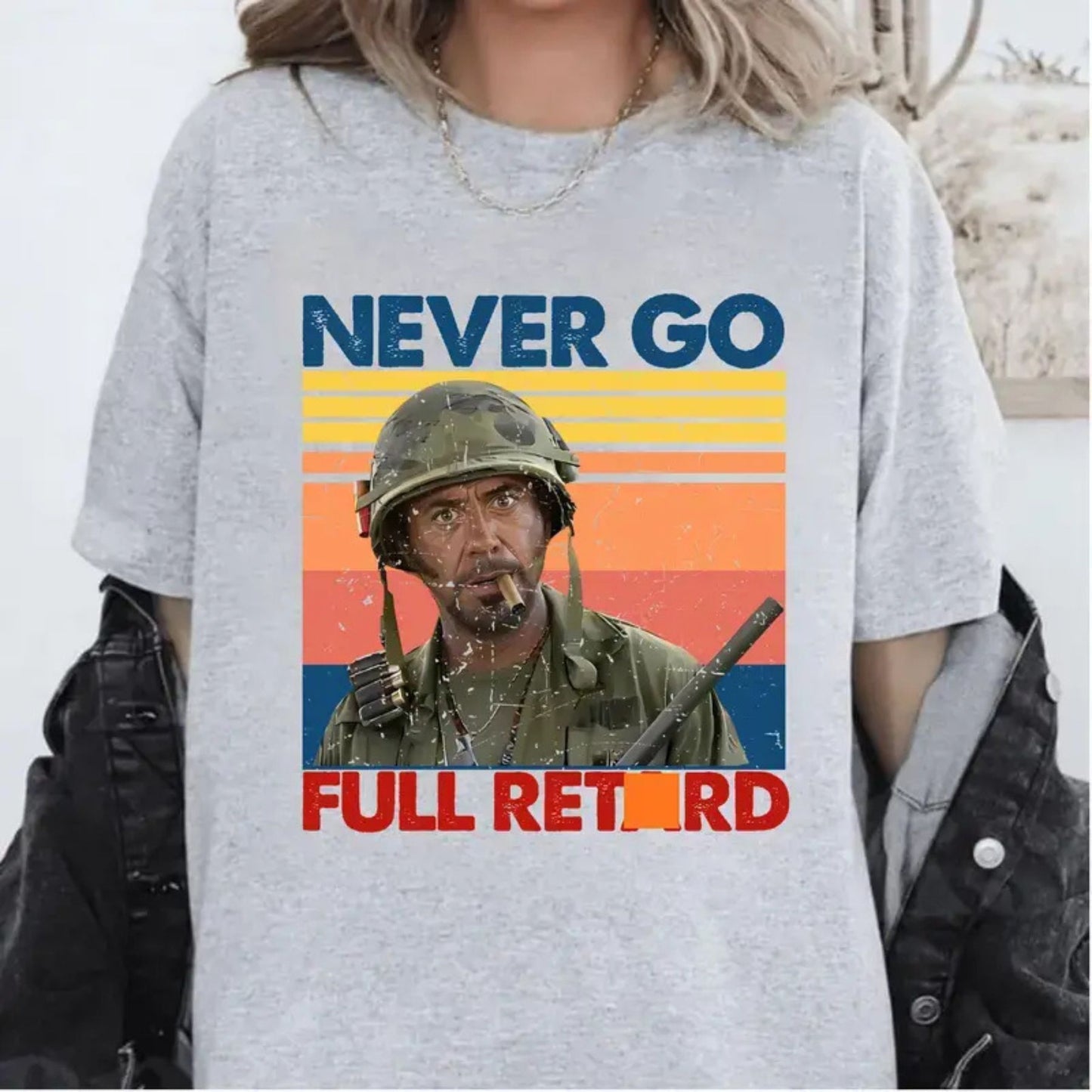 Never Go Full T-Shirt – Classic Funny Movie Quote Graphic Tee, Unisex Cotton Shirt