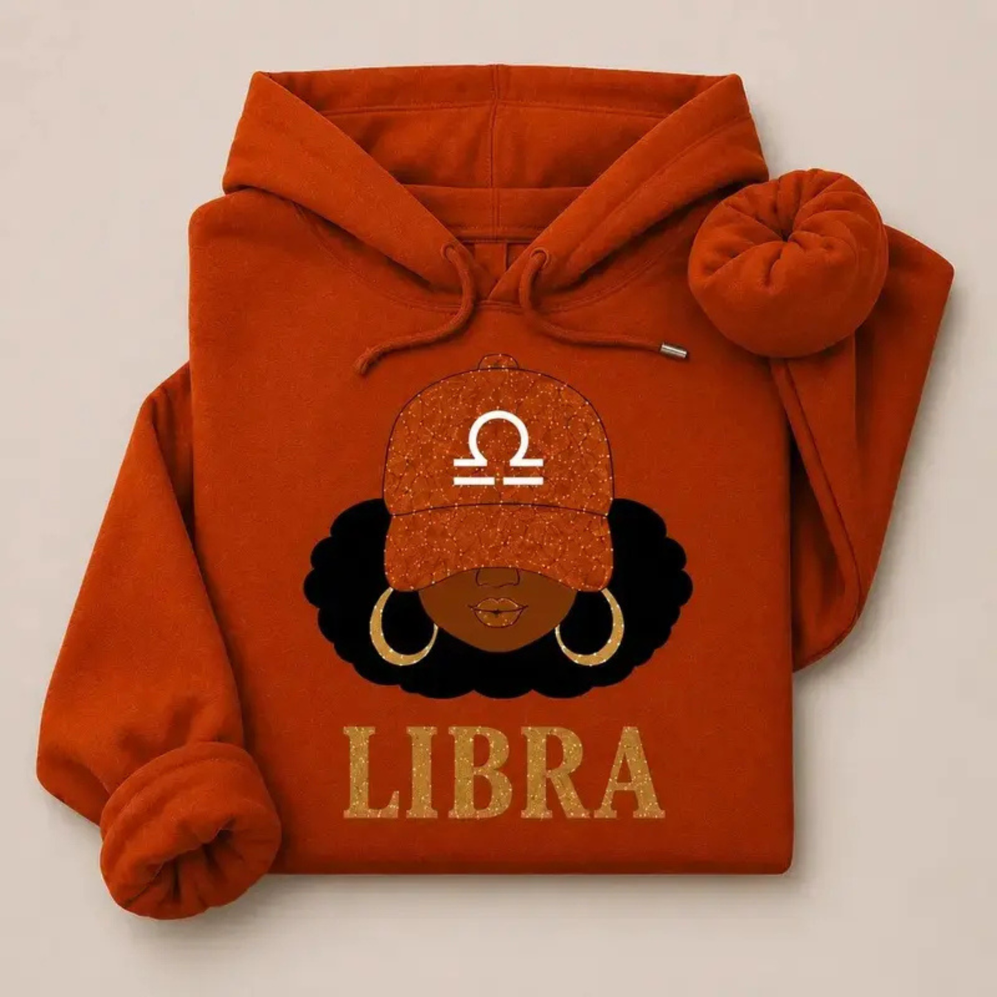 "Zodiac Slay Girl" Afro Zodiac Hoodie - Cozy Horoscope Graphic Pullover
