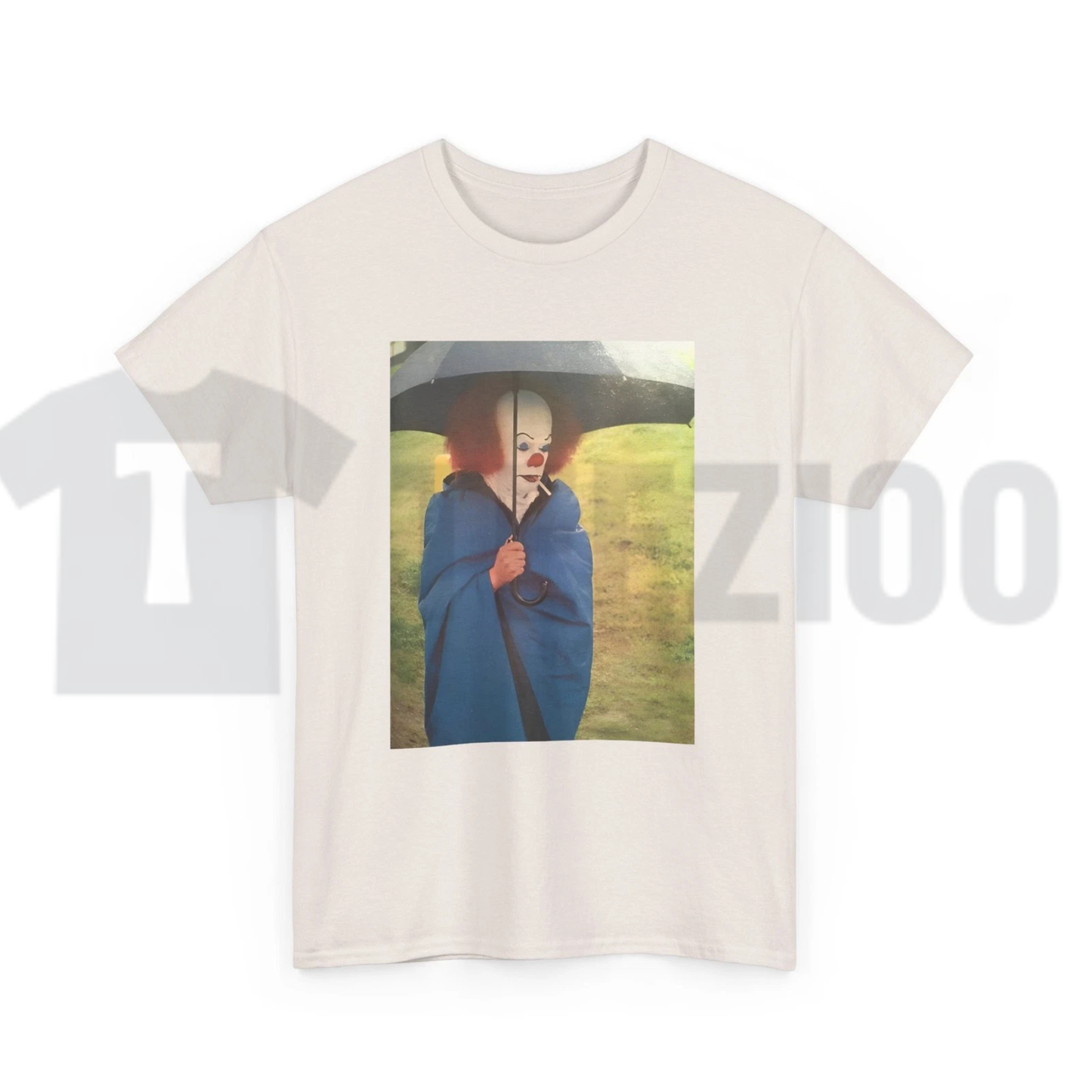 Tim Curry On IT Set Smoking Cigarette T-Shirt – Vintage Horror Movie Graphic Tee, Behind-The-Scenes Pennywise Shirt