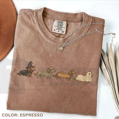 Halloween Wiener Dog Dachshund Costume Comfort Colors Shirt – Cute Spooky Tee